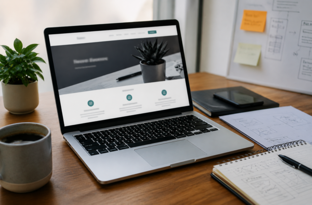 Interface layout diagram of an SEO friendly business website structure design